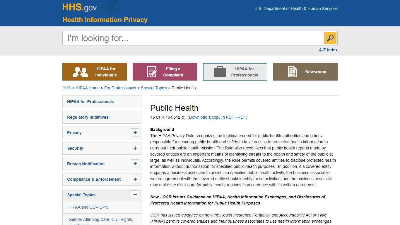 Public Health | HHS.gov